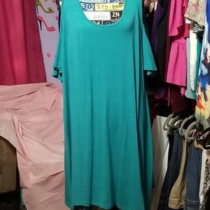 Rue 21 + Blue Cold Shoulder Dress